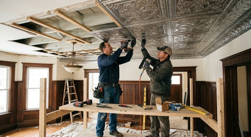 Metal Ceiling Cover Installation