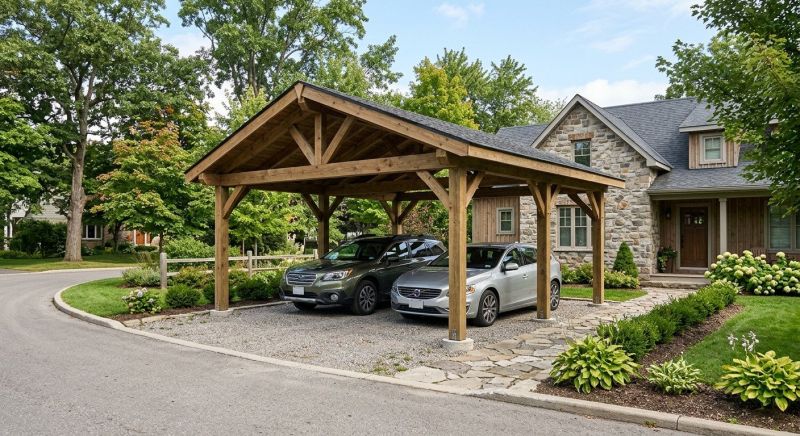Wood Carport Installation
