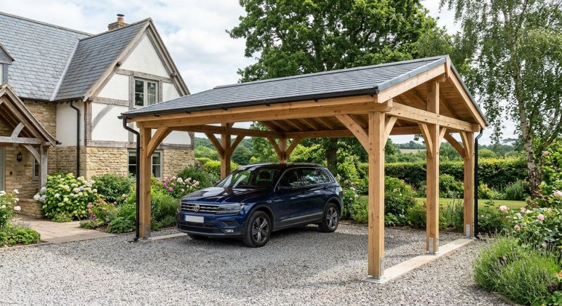 Wood Carport Installation