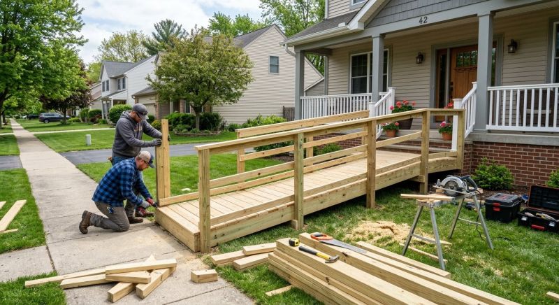 Wood Ramp Installation